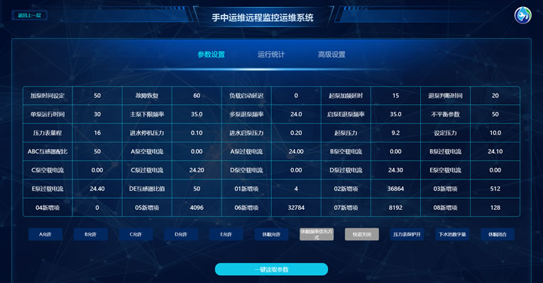 二次供水設備遠程監控系統參數設置 二次供水設備遠程監控系統參數設置